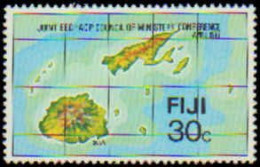 Collectible Postage Stamp, Fiji #374, Complete Set, Year: 1977, Topic: Maps, Condition: Never Hinged - Fidji (1970-...)