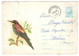 BIRD, COVER STATIONERY,  Cod. 98/66, 1966, ROMANIA - Entiers Postaux