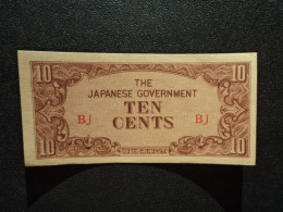 BIRMANIE : OCCUPATION JAPONAISE : 10 CENTS   ND 1942    P 11a     Presque SPL à SPL - Myanmar