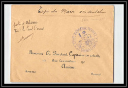 1345 Guerre 1914/1918 Signé Commandant Jannoz D'armes Arbaoua 17/3/1914 Lettre Cover Occupation Du Maroc War - WW I