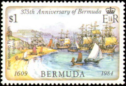 Collectible Postage Stamp, Bermuda #449-452, Complete Set, Year: 1984, Condition: Never Hinged - Bermudes