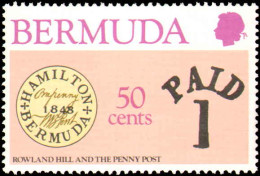Collectible Postage Stamp, Bermuda #389-392, Complete Set, Year: 1980, Topic: Stamp On Stamp, Condition: Never Hinged - Bermudes