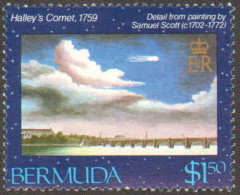 Collectible Postage Stamp, Bermuda #478-481, Complete Set, Year: 1985, Topic: Space, Condition: Never Hinged - Bermudes