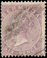 Collectible Postage Stamp, Bermuda #5, Complete Set, Year: 1865-1874, Condition: Used - Bermudes