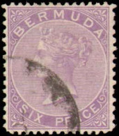 Collectible Postage Stamp, Bermuda #5, Complete Set, Year: 1865-1874, Condition: Used - Bermudes