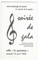 CARTON DEPLIANT SOIREE DE GALA FLORENVILLE, SALLE LA GAUMAISE, 1969, L'AZUR DE LIEGE, LES DOMINOS DU GRAND HALLEUX - Programmi