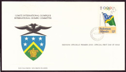 Iles Salomon, FDC, Enveloppe Du 4 Août 1984  " Jeux Olympiques " - Salomon (Iles 1978-...)