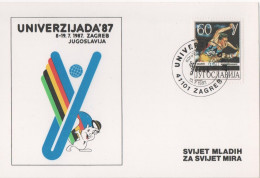 Yugoslavia, Universiade Zagreb 1987, Conference Of CESU - Lettres & Documents