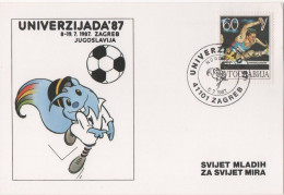 Yugoslavia, Universiade Zagreb 1987, Football - Lettres & Documents