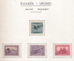 RUANDA URUNDI SELECTION USED PAQUEBOT - Oblitérés