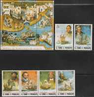 Sao Tome Et Principe - N°701/6+BLOC N°35 ** (1982) Marco Polo - Sao Tome Et Principe