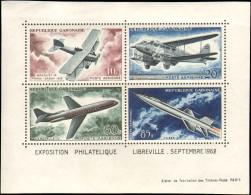 Collectible Postage Stamp, Gabon #C10a, Complete Set, Year: 1962, Topic: Aviation - Airplanes, Condition: Never Hinged - Gabon (1960-...)
