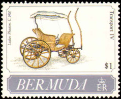 Collectible Postage Stamp, Bermuda #607-612, Complete Set, Year: 1991, Topic: Automotive, Condition: Never Hinged - Bermudes