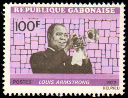 Collectible Postage Stamp, Gabon #295-297, Complete Set, Year: 1972, Topic: Music, Condition: Hinged - Gabon (1960-...)