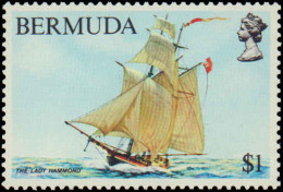 Collectible Postage Stamp, Bermuda #445-448, Complete Set, Year: 1984, Topic: Ships, Condition: Never Hinged - Bermudes