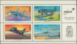 Collectible Postage Stamp, Chile #1102, Complete Set, Year: 1994, Topic: Aviation - Airplanes, Condition: Never Hinged - Chili