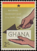 Collectible Postage Stamp, Ghana #124-127, Complete Set, Year: 1962, Condition: Never Hinged - Ghana (1957-...)