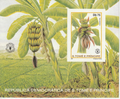 Sao Tome Et Principe - BLOC N°28 ** Non Dentelé (1981) Journée Mondiale De L'alimentation : Bananes - Sao Tome Et Principe