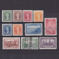 CANADA 1937, Sg# 357-367, CV £40, Used/MH - Neufs