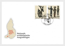 LIECHETENSTEIN 2025 FDC's EUROPA CEPT NATIONAL ARCHAEOLOGICAL DISCOVERIES 2v MNH - 2024