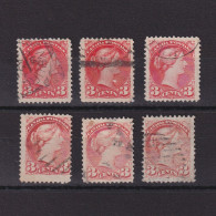 CANADA 1870, 3 C Queen Victoria, Set Of Shades, Used - Oblitérés