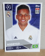 RODRYGO Brazil Real Madrid 2020 UEFA Champions League Topps Football Sticker - Other & Unclassified