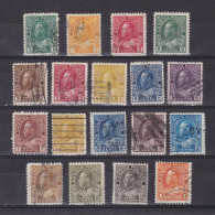 CANADA 1911-1915, Sc# 104-122, CV $56, Used - Oblitérés