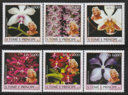 Sao Tome Et Principe - N°146/51 ** (2003)  Orchidées Et Marilyn Monroe - Sao Tome Et Principe