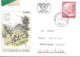 COAT OF ARMS, ASTENERTAL, 1983, COVER FDC, WINKLERN, AUSTRIA - Enveloppes