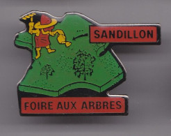 Pin's Sandillon Foire Aux Arbres  Dpt 45 Carte De France  Réf 7429JL - Ciudades