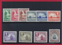 1932 ANTIGUA, SG N. 81/90, Tricentenario, 10 Valori MLH* - Other & Unclassified