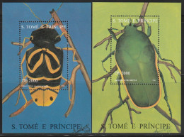 Sao Tome Et Principe - 2 Blocs N°163AL/M ** (1996)  Insectes : Coléoptères - Sao Tome Et Principe