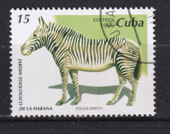 Timbre(s) Oblitéré(s) Cuba Année 1995 N° 3499 Thème Animaux Zèbre  Réf 9287 - Oblitérés