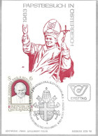 POPE JOHN PAUL II, COAT OF ARMS, ST GABRIEL,1983, CARD FDC,VIENNA, AUSTRIA - Papes
