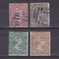 FALKLAND ISLANDS 1878, SG# 1-4, CV £725, No Wmk, MH/Used - Falkland