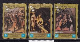 Timbres Oblitérés Laos Année 1984 N° 576/577/578 Thème Tableaux Peinture De Maîtres Réf 10421 - Laos