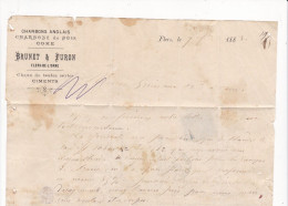 Un Timbre Type  Sage  15 C   Lettre  Papier Entête 1883  Charbons Anglais Ets: Brunet &  Furon Destination  Caen - 1877-1920: Semi-Moderne