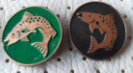 Fishing Fish Fisch Pesce Slovenia Ex Yugoslavia Vintage  Pins - Animaux