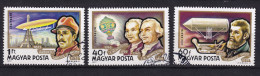 Timbre(s) Oblitéré(s) Hongrie Année 1977 P.A. N° 400/401/402 Thème Montgolfières Dirigeables Réf 9098 - Oblitérés