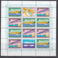 Bulgaria 1978 - Danube Navigation, Mi-Nr. 2652/53 In Sheet,  MNH** - Neufs