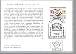 UNESCO, WORLD COMMUNICATION YEAR,1983, CARD FDC,VIENNA, AUSTRIA - UNESCO