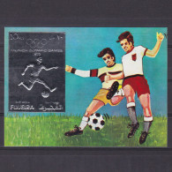 FUJEIRA 1972, Mi# 144, Olympic Games, Soccer, Silver Foil, MNH - Ete 1972: Munich
