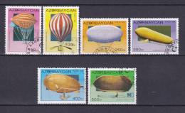 Timbre(s) Oblitéré(s) Azerbaycan Année 1995 N° 224/225/226/227/228/229 Thème Ballon Dirigeable Montgolfière Réf 9090 - Azerbaïdjan