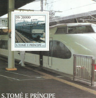 Sao Tome Et Principe - BLOC N°242 ** (2003) Locomotives - Sao Tome Et Principe