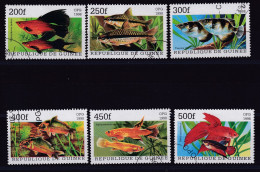 Timbres Oblitérés République De Guinée Année 1998 N° 1255G/1255H/1255J/1255K/1255L/1255M Thème Poissons Réf 9045 - Guinée (1958-...)