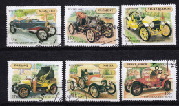 Timbre(s) Oblitéré(s) République Du Bénin Année 1998 N°850/851/852/853/854/855 Thème Transports Voitures Tacots Réf 9359 - Bénin – Dahomey (1960-...)