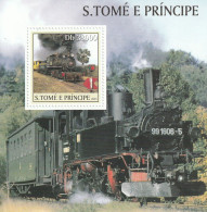 Sao Tome Et Principe - BLOC N°236 ** (2003) Locomotives à Vapeur - Sao Tome Et Principe