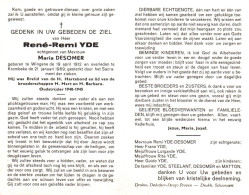 René Remi Yde (1912-1969) ~ Oudstrijder (1940-1945) - Devotion Images