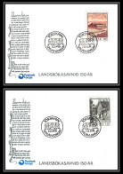 097261 Mi N°39/40 Nationalbibliothek Foroyar Fdc Lettre Cover - Féroé (Iles)
