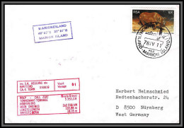097007 Marion Island 1/4/1978 Rsa South Africa Antarctic Antarctique Lettre Cover - Expéditions Antarctiques